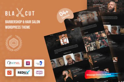 Blaxcut - Barbershop & Hair Salon WordPress Theme