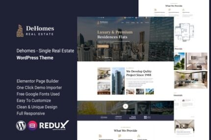 Dehomes - Single Real Estate WordPress Theme