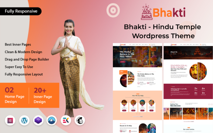 Bhakti - Hindu Temple Wordpress Theme WordPress Theme