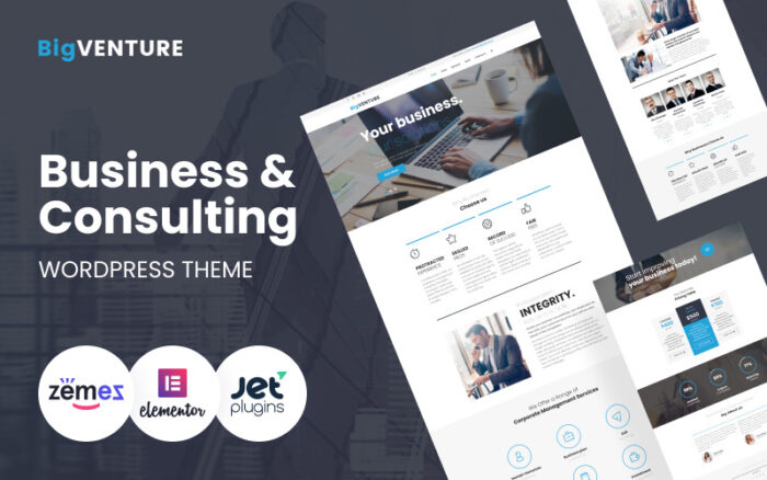 BigVenture - Business & Consulting WordPress Elementor Theme WordPress Theme