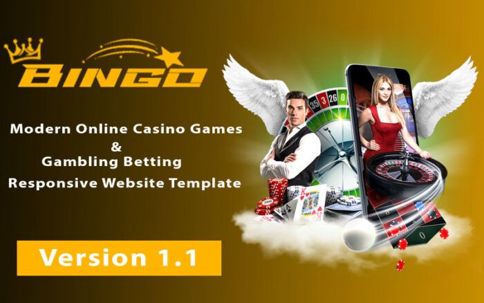 Bingo - Modern Online Casino Games, Gambling Betting Responsive Website Template