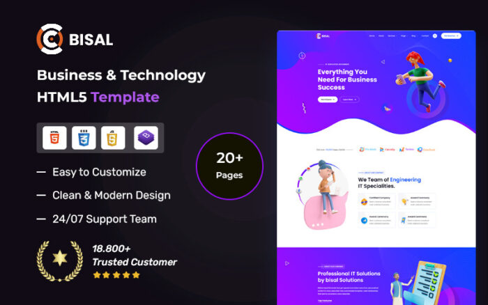 Bisal - Business Consulting Company HTML5 Template Website Template