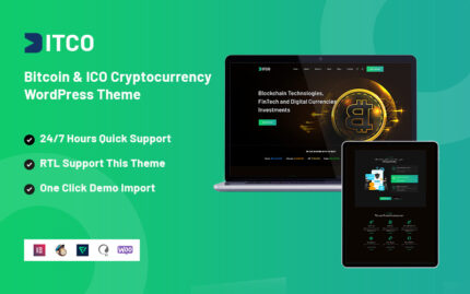 Bitco - Bitcoin And ICO Cryptocurrency Responsive WordPress Theme