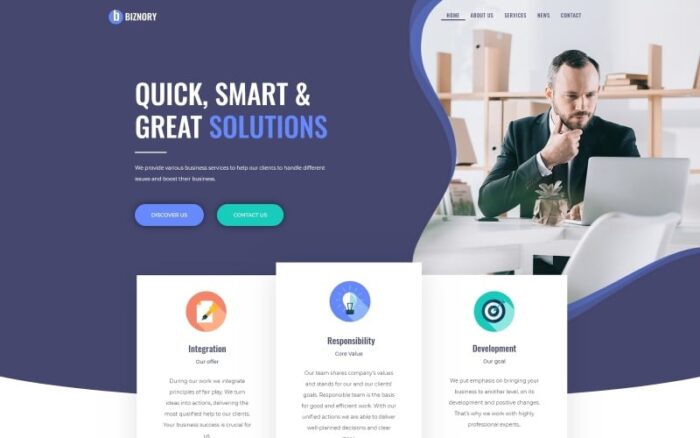 Biznory - Business WordPress Elementor Theme WordPress Theme