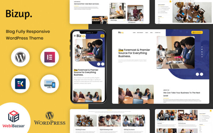 Bizup - Multipurpose Business Consulting Elementor WordPress theme WordPress Theme
