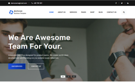 Bizvax - Corporate & Business Services Multipurpose HTML5 Website Template