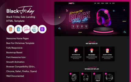 Blackfridos - Black Friday Landing Page Template