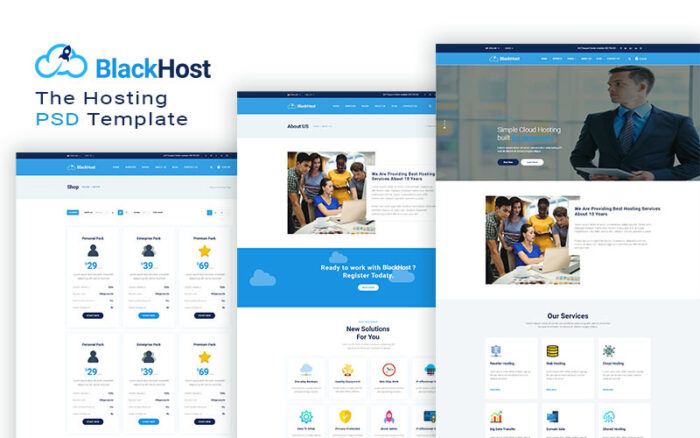 Blackhost - Multipurpose Hosting Website Template