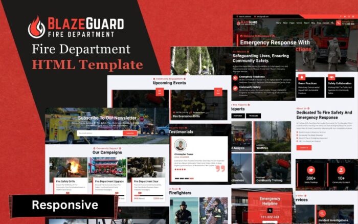 BlazeGuard - Fire Department and Firefighter HTML5 Website Template