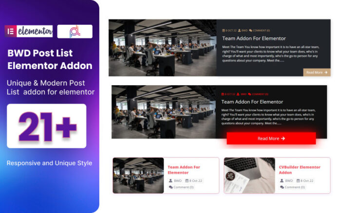 Blog Post List WordPress Plugin For Elementor