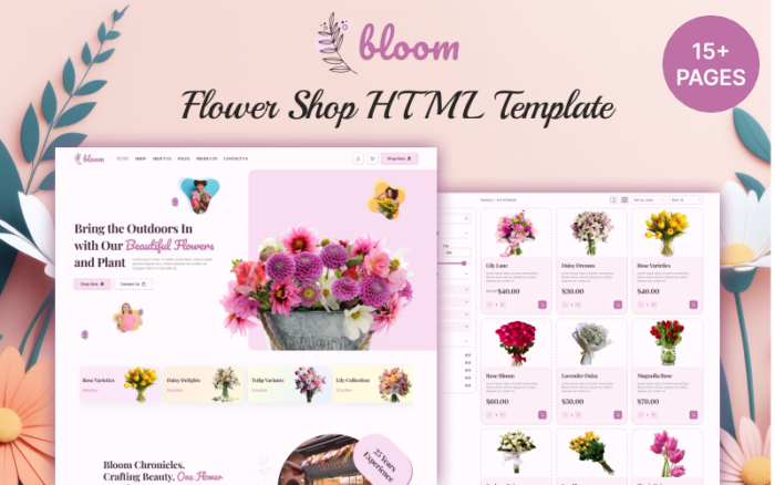 Bloom - Flower Shop HTML Website Template