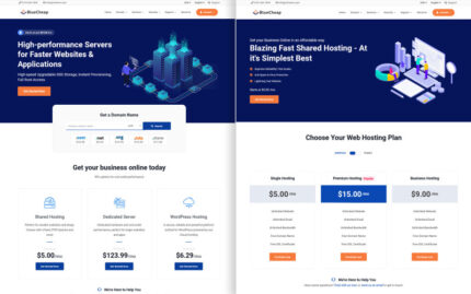 BlueCheap Host Web Hosting HTML & WHMCS Template Website Template