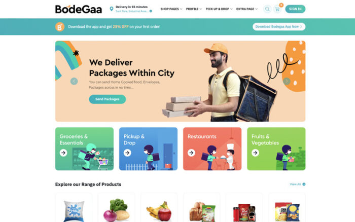 Bodegaa - Grocery Store & Pick Up Template Website Template