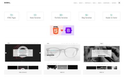 Bomal Minimal Portfolio Bootstrap 5 Template Website Template