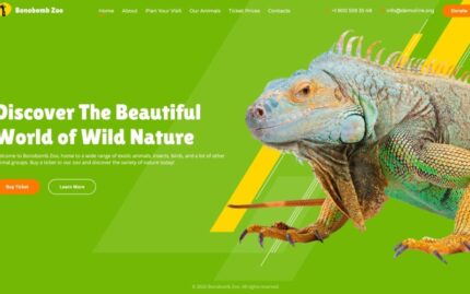 Bonobomb - Full Animated Zoo Website Template