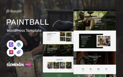 Booulet - Paintball Club Multipurpose WordPress Elementor Theme WordPress Theme