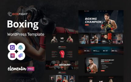 Boxfight - Boxing Club And Bodybuilding WordPress Elementor Theme WordPress Theme