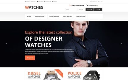 Brand Watches OpenCart Template