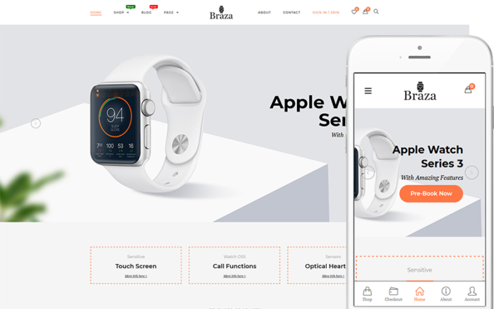 Braza - Smartwatches Shop WooCommerce Theme