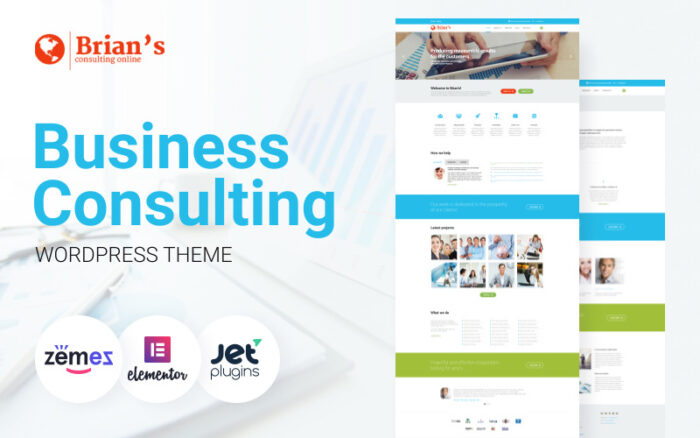 Brian's - Consulting Multipurpose Classic Elementor WordPress Theme