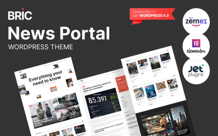 Bric - Newspaper, News Portal WordPress Theme