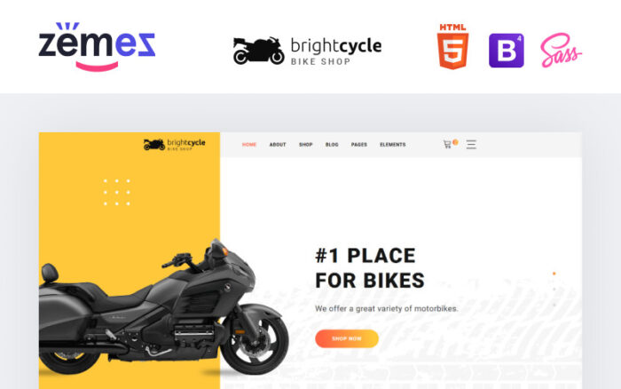 Brightcycle - Motorcycle Store Website Template