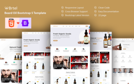 Brtel - Beard Oil Bootstrap 5 Template Website Template