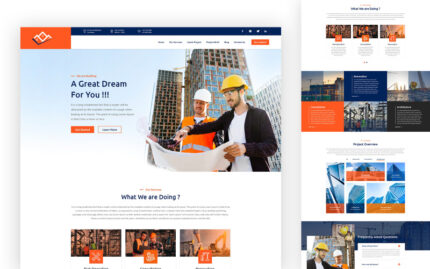 Builderex Construction Services HTML5 Landing Page Template