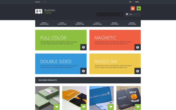 Business Cards Store PrestaShop Theme