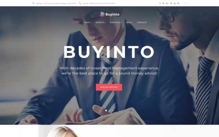 Business Investment & Management WordPress Theme