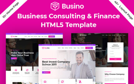 Busino - Business Consulting & Finance HTML5 Template Website Template