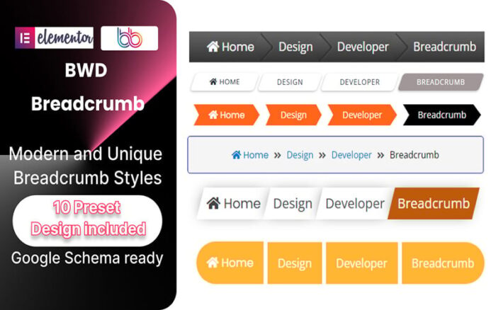 BWD Breadcrumb WordPress Plugin For Elementor