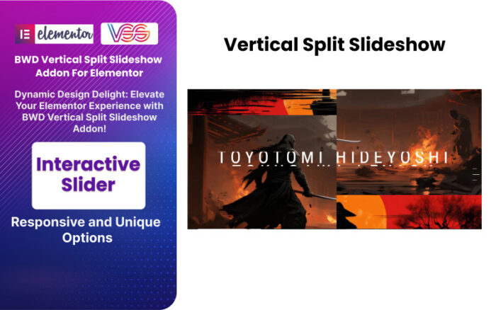 BWD Vertical Split Slideshow WordPress Plugin For Elementor