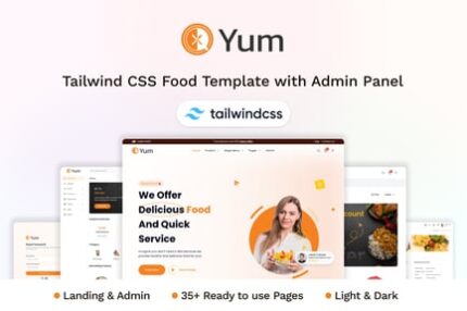 Yum - Tailwind CSS Food Template with Admin Panel