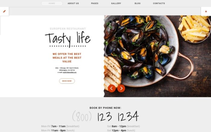 Cafe and Restaurant Responsive Joomla Template