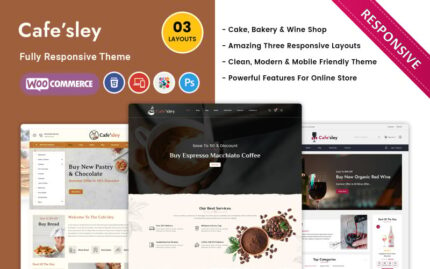 Cafesley - Cafe, Bar and Restraunt Woocommerce Theme WooCommerce Theme