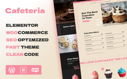 Cafeteria WordPress Theme for Cupcakes Shop