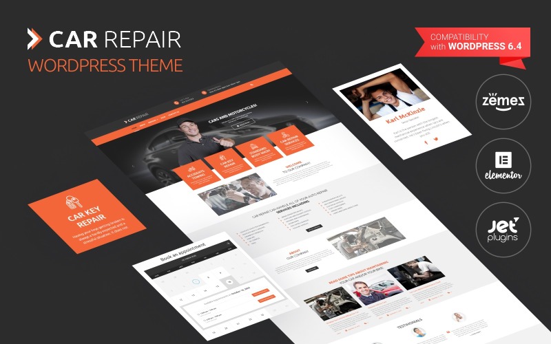 Car Repair - Car and Bike Repair WordPress Elementor Theme WordPress Theme