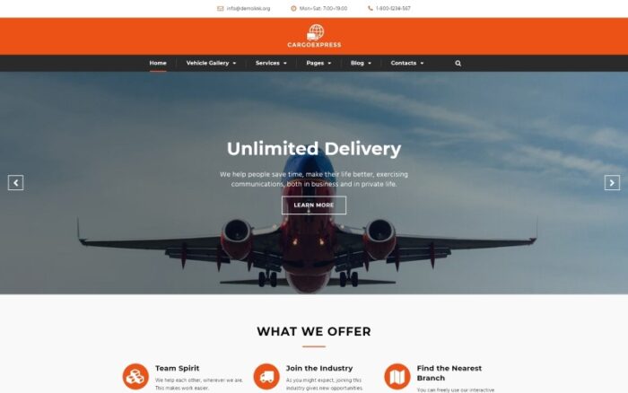 Cargo Express - Delivery Services Multipage HTML5 Website Template