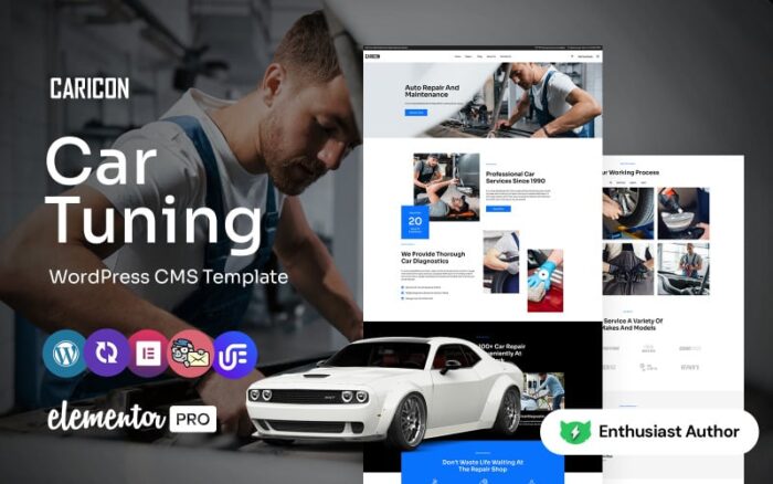 Caricon - Auto Tuning Multipurpose WordPress Elementor Theme WordPress Theme