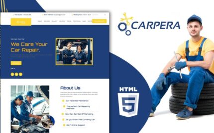 Carpera Car Repair Garage Landing Page Template