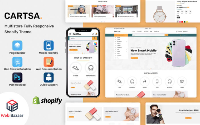 Cartsa - Minimal & Modern MultiStore Shopify Theme