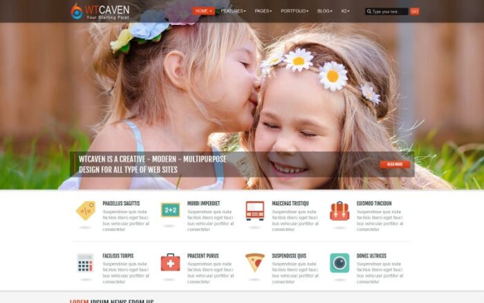 Caven Multi-Purpose Free Joomla 3 Template Joomla Template