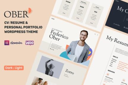 OBER - Personal Portfolio Resume WordPress Theme