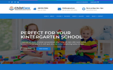 ChildCare - Kindergarten & School HTML Template Website Template