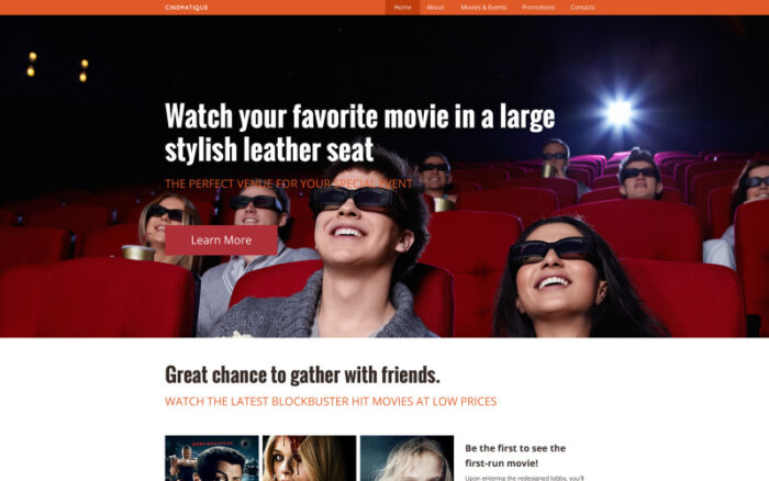 Cinematique Website Template