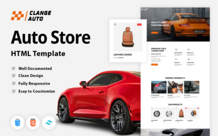 Clange Auto - Car Parts Tailwind CSS Template Website Template