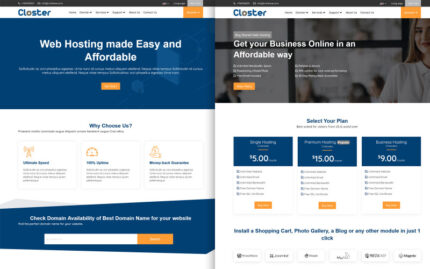 Closter WHMCS and HTML Template Website Template