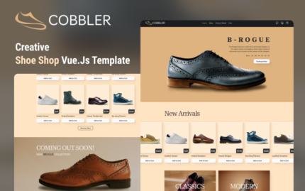 Cobbler - Perfect Shoe Store Vue Nuxt Js Website Template