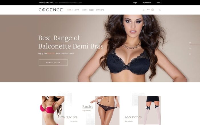 Cogence - Lingerie Shop WooCommerce Theme